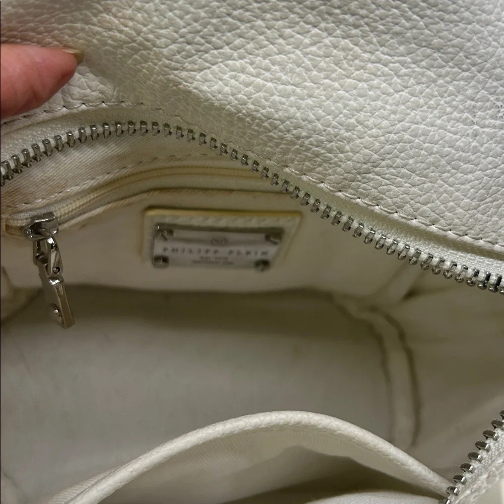 Philipp Plein White Leather Studded Adjustable Straps Backpack Bag 🌺🌺 - Picture 6 of 8